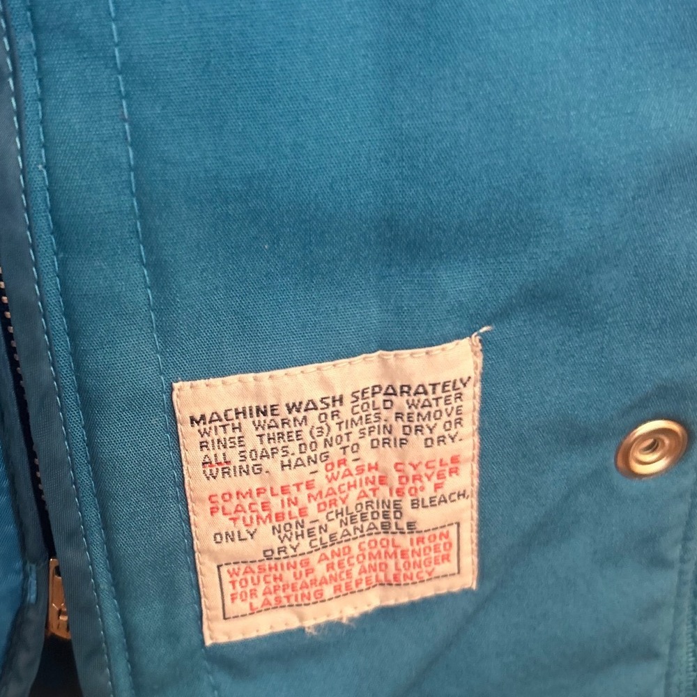 Vintage Towne by London Fog Teal Blue Zip Front Quilted Lined Jacket Mens Medium - Picture 5 of 8